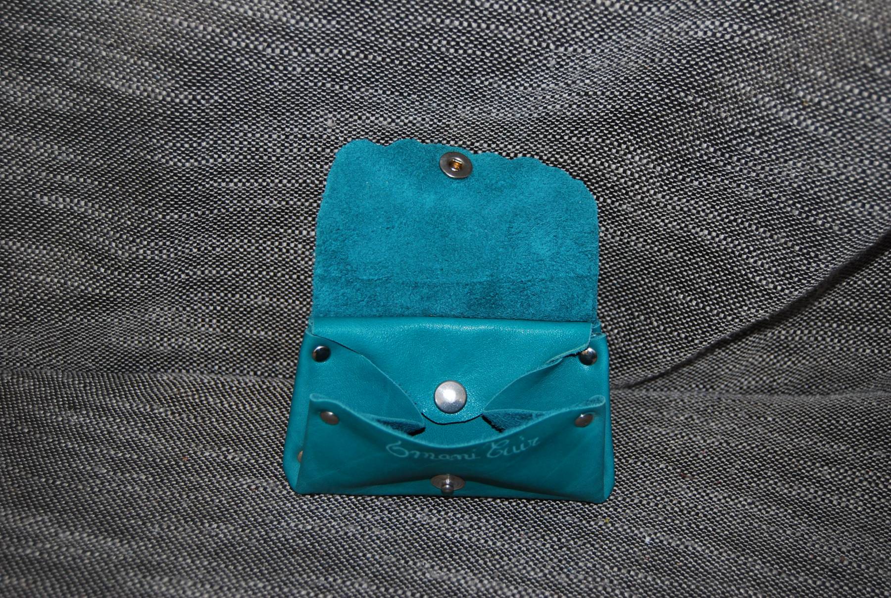 Porte monnaie vague turquoise