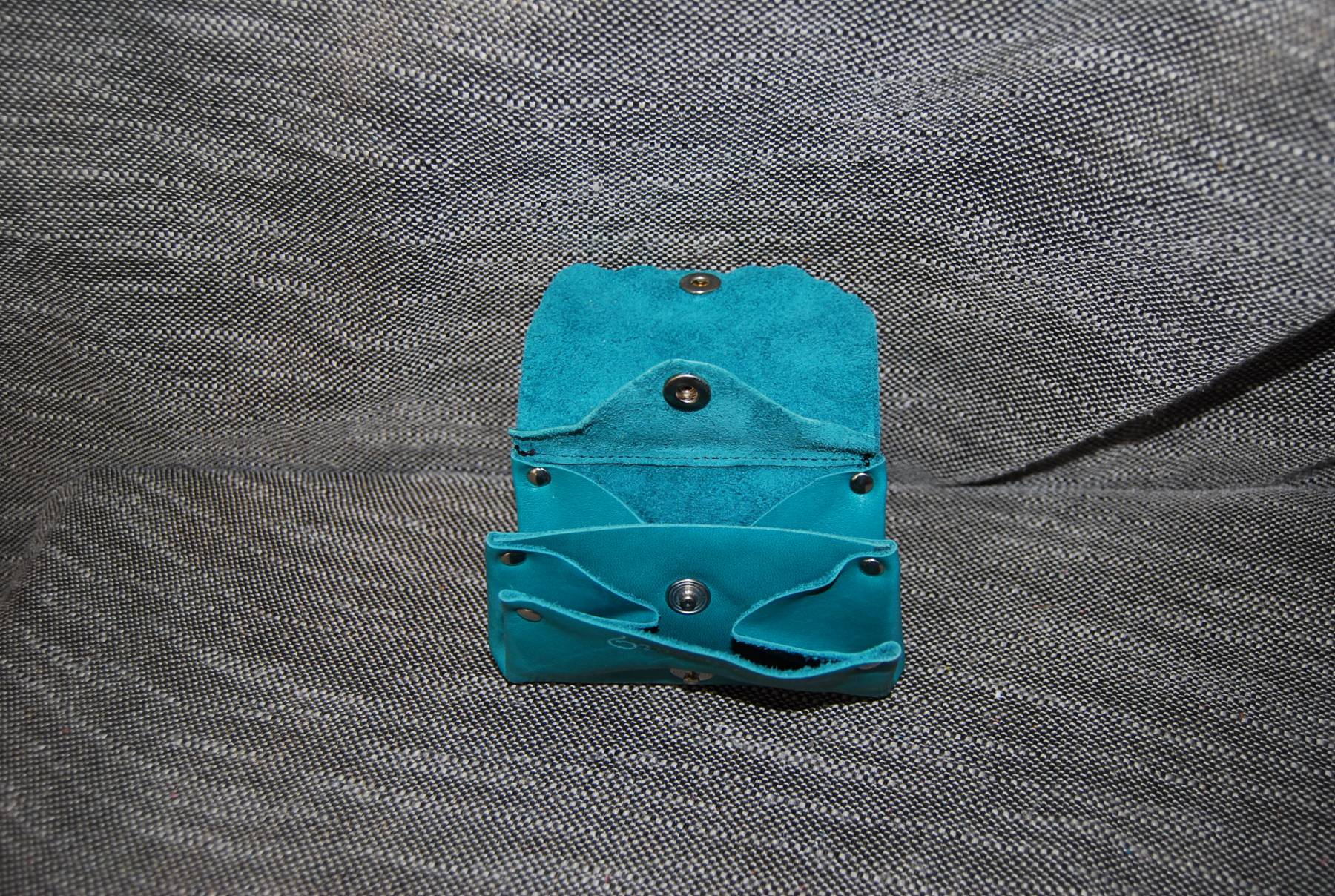 Porte monnaie vague turquoise