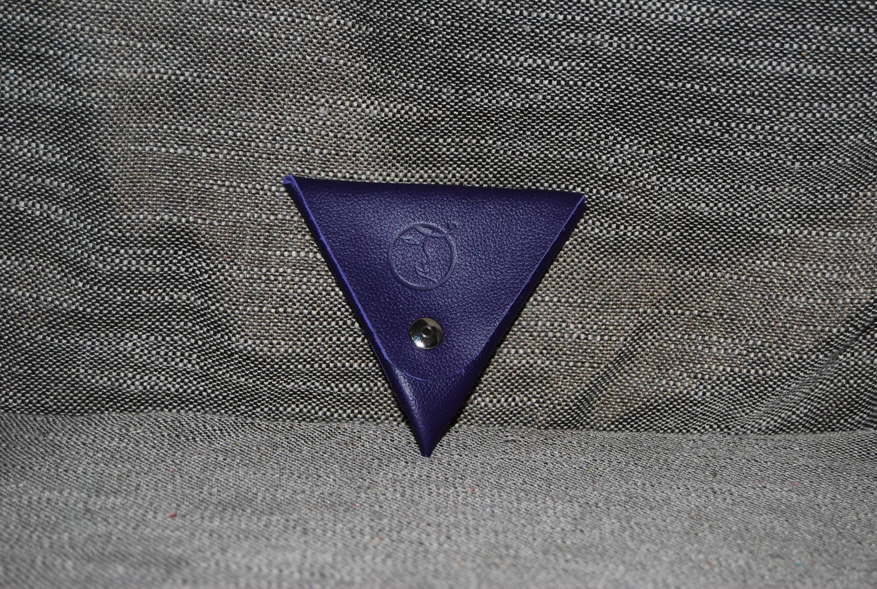 Porte-monnaie triangle violet