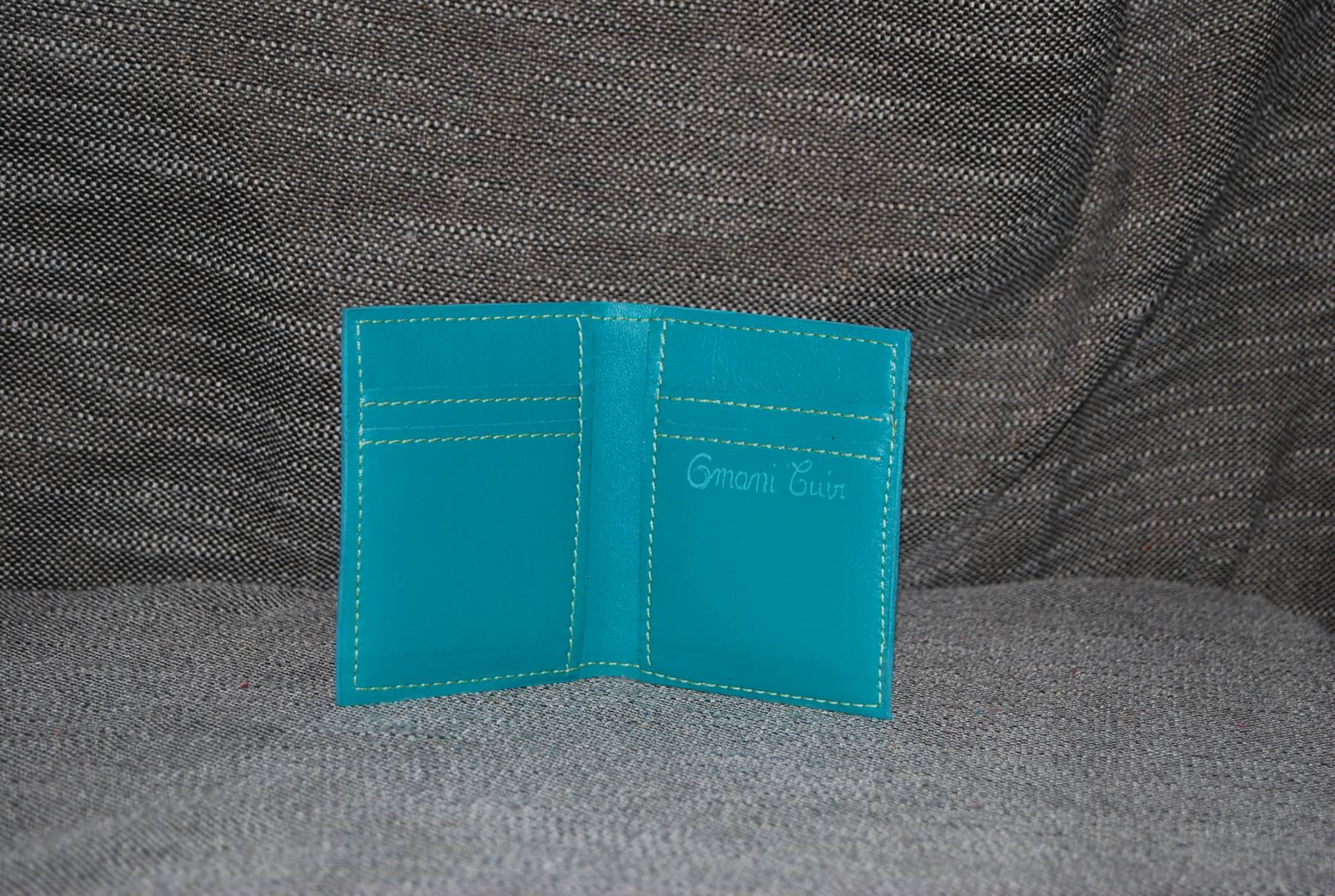 Porte carte classique turquoise